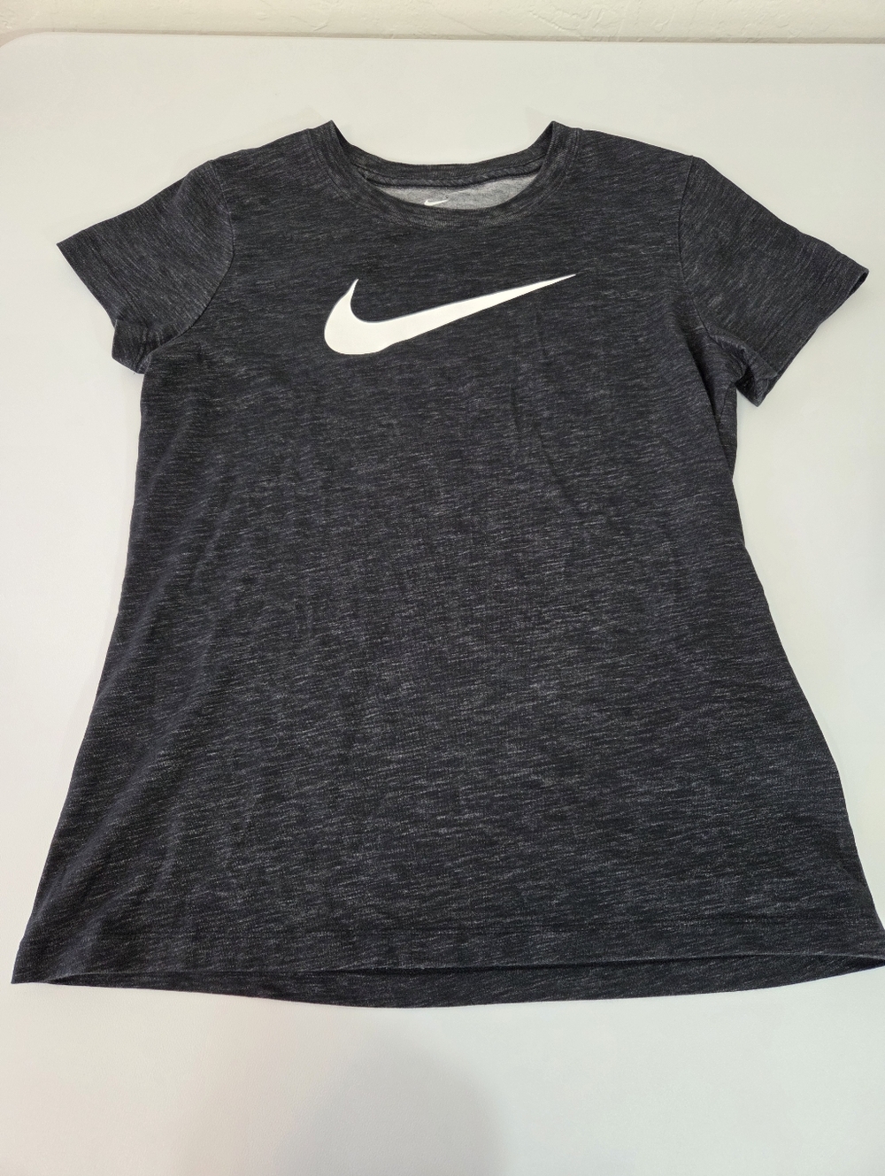 Nike Heather Black/Grey Performance Tee with White Logo